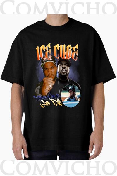 COMVİCHO Unisex Ice Cube V13 Design Printed Oversize T-Shirt