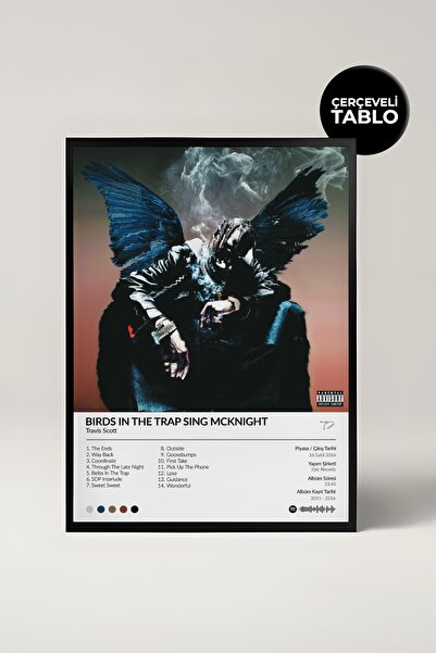 House Gorgeous Poster Spotify cu design de album în cadru de albumul Birds In The Album de Travis Scott