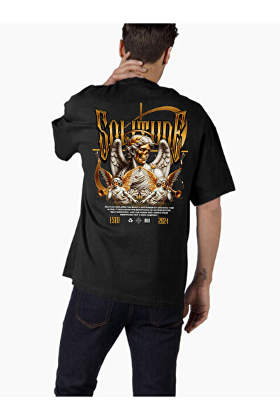 COMVİCHO تي شيرت كبير الحجم مطبوع بتصميم streetwear114 للجنسين