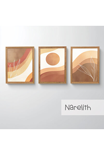 Ahsen resim çerçeve Σετ 3 Πίνακων με Κορνίζα - Αφηρημένοι Πίνακες για Διακόσμ...