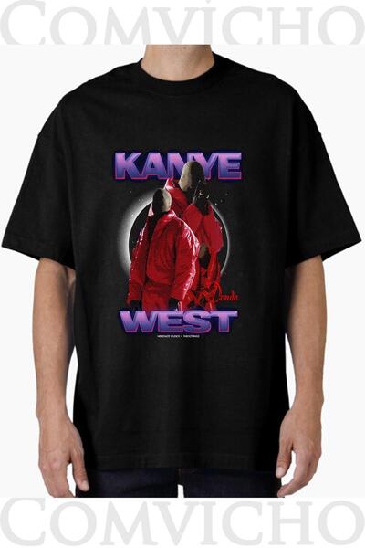 COMVİCHO تي شيرت مطبوع بتصميم Kanye v4 للجنسين
