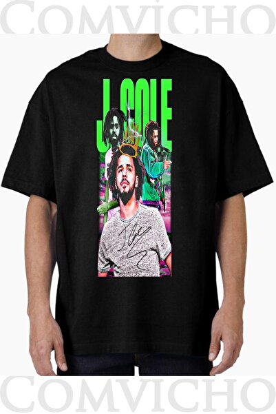 COMVİCHO تي شيرت مطبوع بتصميم J Cole V2 للجنسين