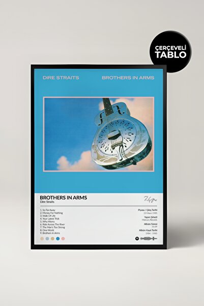 House Gorgeous Poster cu design de album Brothers In Arms de Dire Straits, pi...