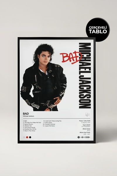 House Gorgeous Michael Jackson Bad Album Design Spotify Poster Painting