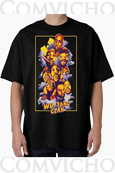 COMVİCHO Unisex Wu Tang Clan Design Printed Oversize T-Shirt