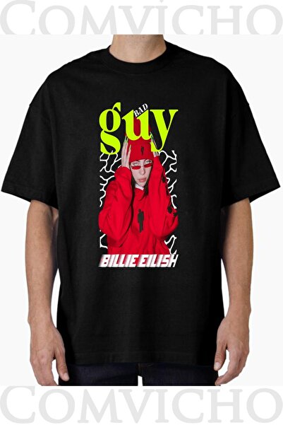 COMVİCHO Unisex Bille V2 Design Printed Oversize T-Shirt