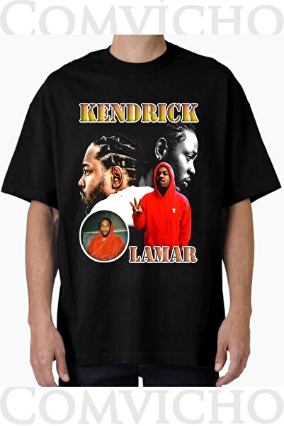 COMVİCHO تي شيرت مطبوع بتصميم Kendrick v2 للجنسين