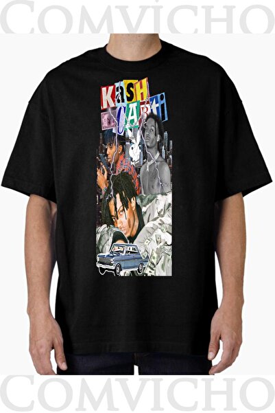 COMVİCHO Unisex Kash V1 Design Printed Oversize T-Shirt