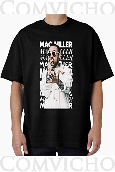 COMVİCHO تي شيرت مطبوع بتصميم ماك ميلر v8 للجنسين