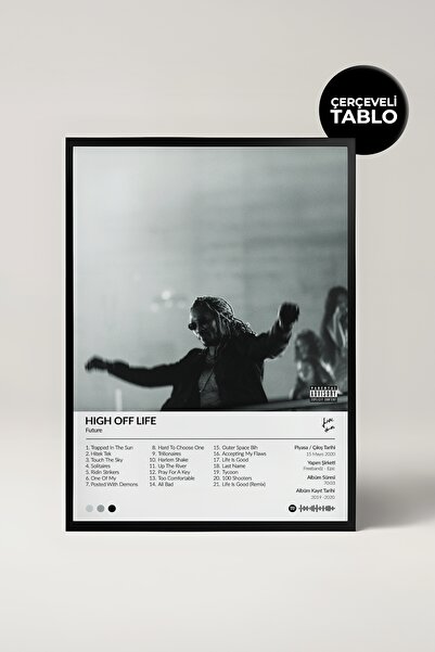 House Gorgeous Future High Off Life Albüm Tasarımlı Spotify Poster Tablo