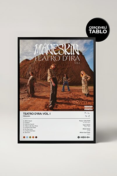 House Gorgeous Maneskin Teatro D Ira Vol I Tablou muzical cu design de album înrămat