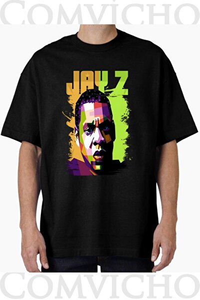 COMVİCHO تي شيرت مطبوع بتصميم Jay Z v4 للجنسين