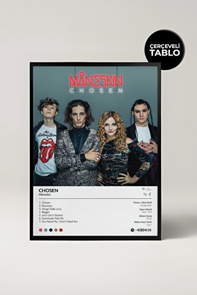 House Gorgeous Maneskin Chosen Albüm Tasarımlı Spotify Poster Tablo
