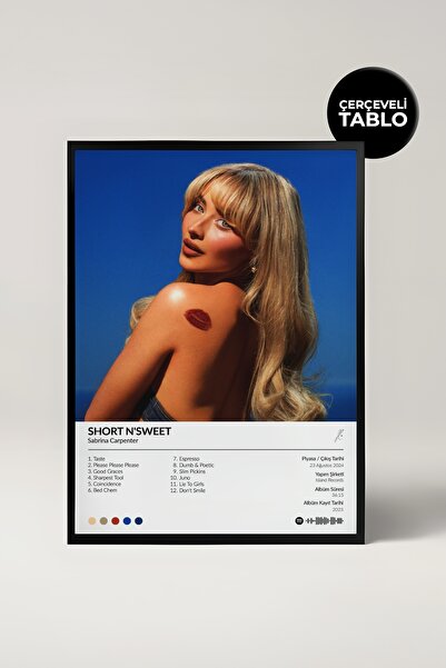 House Gorgeous Μουσικός πίνακας με σχέδιο άλμπουμ με κορνίζα Sabrina Carpente...