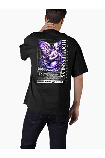 COMVİCHO تي شيرت كبير الحجم مطبوع بتصميم streetwear80 للجنسين