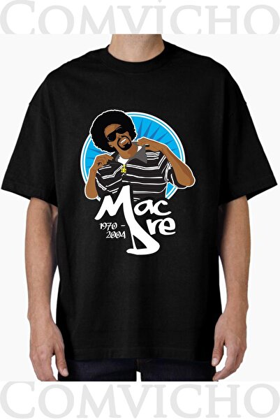COMVİCHO Unisex Mac Re V1 Design Printed Oversize T-Shirt