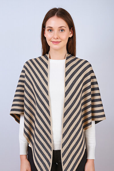 Sebir Moda Şal de tricotat triunghiular în dungi