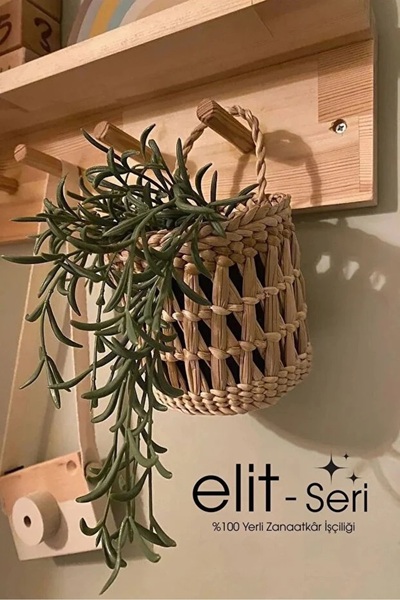 MİEN | Elit Seri | 1. Sınıf El Yapımı 10x10 Doğal Hasır Sepet | %100 Yerli Za...