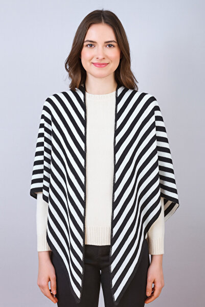 Sebir Moda Ριγέ Τρίγωνο Πλεκτό Σάλι