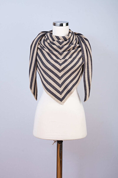 Sebir Moda Şal de tricotat triunghiular în dungi