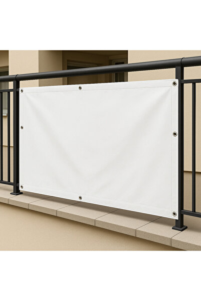 içel çadır White 230Gr Waterproof Encapsulated Balcony, Canopy, Curtain, Sun Protection Woven Tarpaulin with Uv Additive