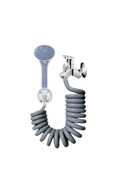 Genel Markalar Gri Spiral Duş Hortumu ve Seti 2.5 Metre, Şık ve Dayanıklı Tas...