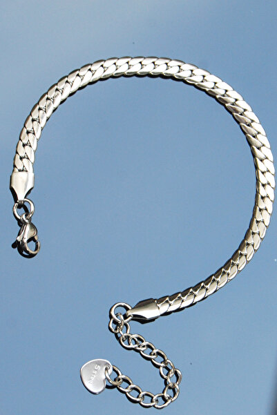 Rua Jewelry سوار إيطالي من الفولاذ المطروق فاخر بعرض 5 مم بلون فضي |   مقاوم ...