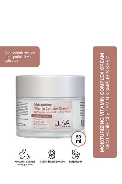 Lesaderm Nemlendirici Vitamin Komplex Krem Vitamin C, K2 ve Provitamin B5 Par...