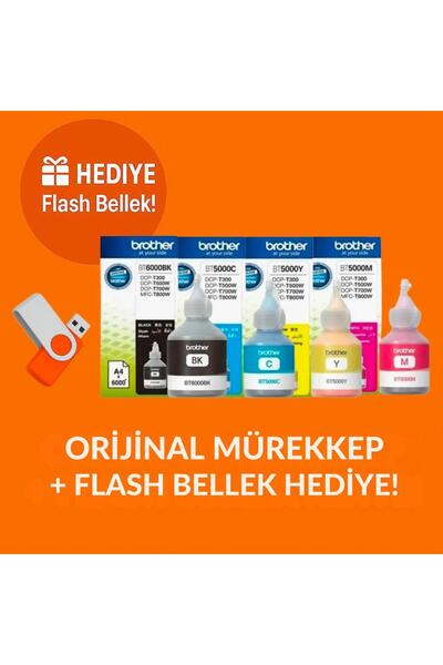 Brother Bt-5000 Bt-6000 Dcp-t720dw 4 Renk Orjinal Mürekkep Seti Bt-tkm 030*