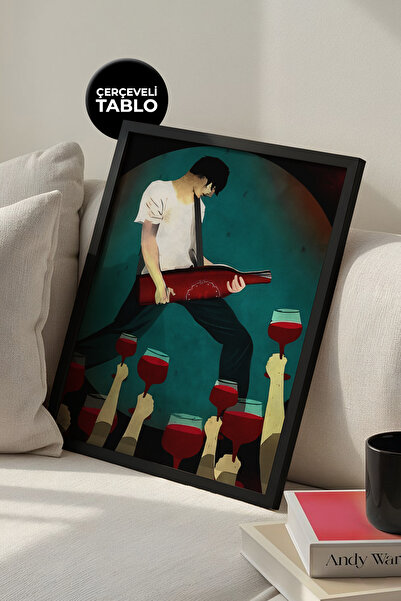 House Gorgeous Pictură artistică înrămată, salon, colț de bar, efect de acuar...