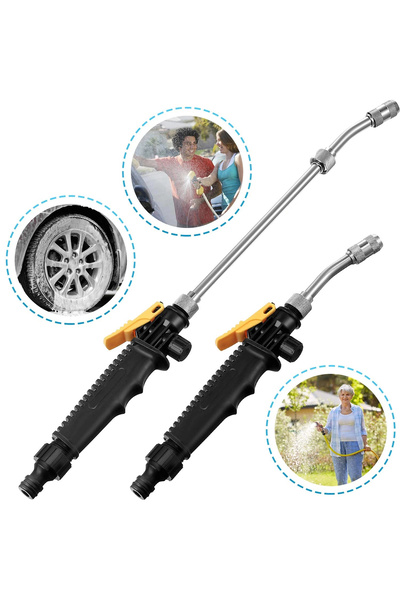Epilons Bahçe Sulama Araç Oto Yıkama Temizlik Tazyikli Su Püskürtme Yüksek Basınçlı Hortum Ucu Aparatı 50 Cm