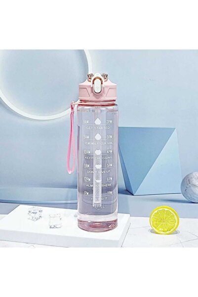 OSMEY 900 Ml Purple Motivasyon Matarası Çocuk Sevimli Matara Bpa Içermez Suluk