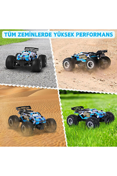 giffy Oyuncak 2.4 GHz Uzaktan Kumandalı Şarjlı Led Işıklı Drift Atan 15 Km Hız Off Road 45 Dk Batarya