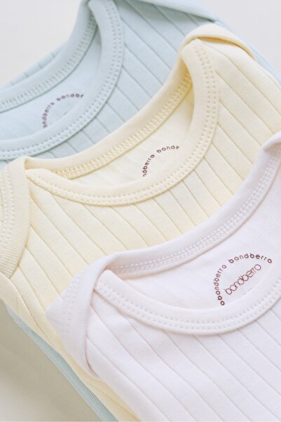 Bondberro Set of 3 100% Cotton Camisole Baby and Children's Envelope Collar Bodysuit & Bodysuit