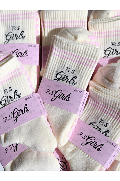 PS Girls Pilates Yoga Socks - Pink Heart Non-Slip Socks