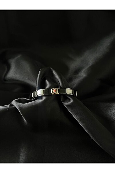 nokt Siyah Beyaz Arma Charmlı İtalyan Bileklik