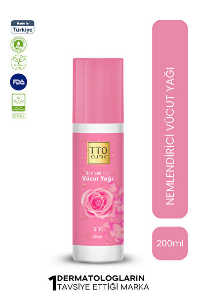 TTO Clınıc Nemlendirici Vücut Yağı - Gül Kokulu Banyo Yağı 200ml