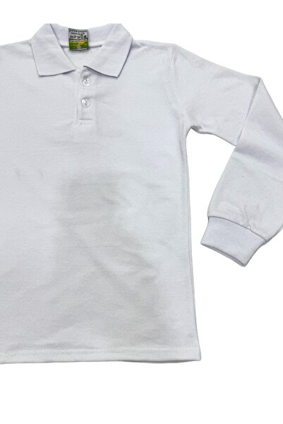 Esterella Băiat - Tricou basic cu guler polo / Tricou școlar cu mânecă lungă / Tight Fit