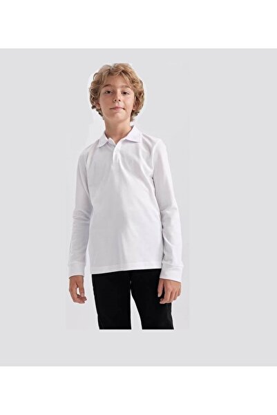 mco TRICOUL DE ȘCOALA UNISEX CU GULER POLO CU MANECĂ LUNGĂ