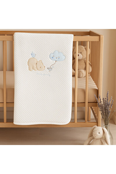 mini mia بطانية أطفال مبطنة بطبقة مزدوجة مقاس 90 × 90 سم