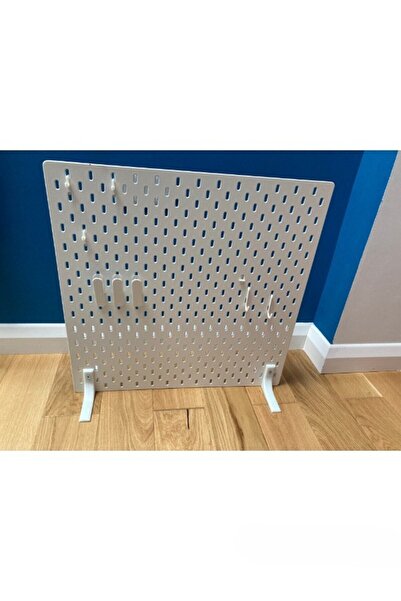 TechnoLoby 2 mm BEYAZ METAL 56X36 cm Çok Amaçlı MASAÜSTÜ Pano Organizatör Pegboard