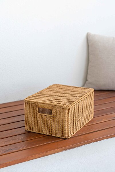 KaiHome Bambu/Rattan Büyük Boy Çok Amaçlı Hasır Düzenleyici/Organizer/Sepet/Banyo Düzenleyici