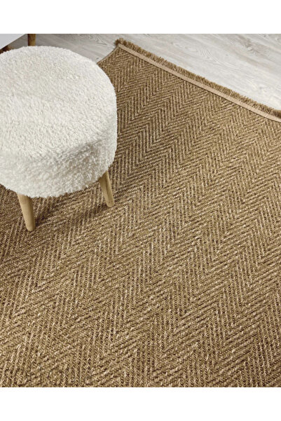 New Color Naturel(SAÇAKLI) Jüt Hasır Model Dekoratif Yıkanabilir Toz Bırakmaz...