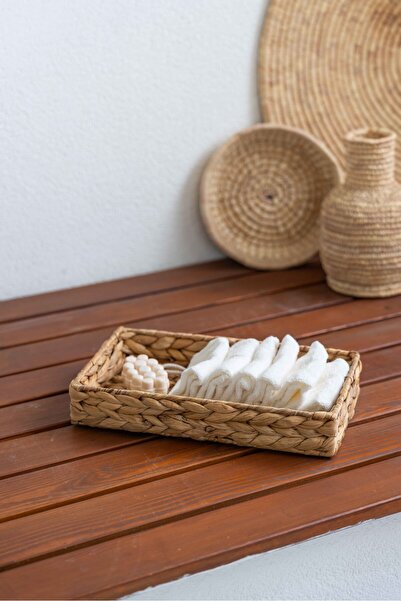 KaiHome Wicker Water Hyacinth Rectangular Coaster/Server/Candle Plate