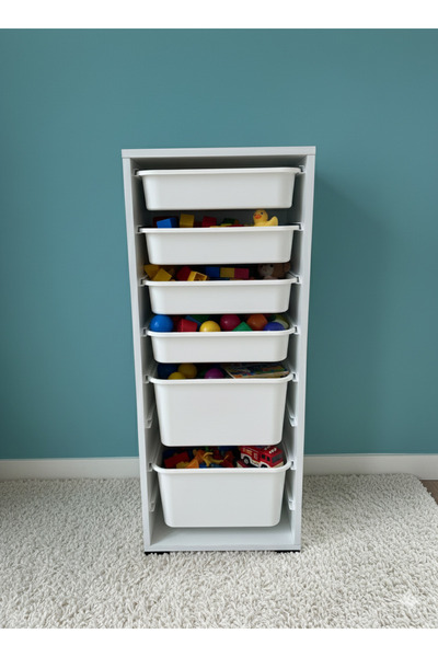 decosense 6 Çekmeceli Çok Amaçlı Oyuncak Dolabı ve Saklama Ünitesi – Çocuk Odası Düzenleyici ETİKET HEDİYELİ