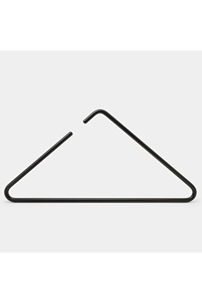 VENON Metal Üçgen Elbise Askısı 6.lı Set – Siyah Renk, Dolap İçi Kıyafet Askılığı