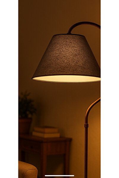 VENON Aydınlatma Lambader Elips Siyah Bakır Patine Çember Siyah 350x150x200 Koyu Gri