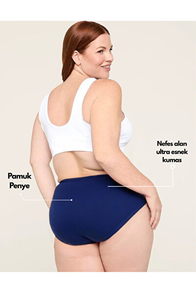 IPL Kadın Külot,Kadın Yüksek Bel Bato Pamuklu 5li Koyu Tonlar Külot Seti