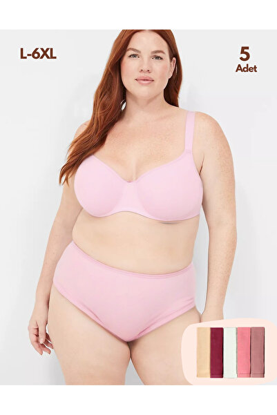 IPL Kadın Külot,Kadın Yüksek Bel Bato Pamuklu 5li Soft Pastel Külot Seti
