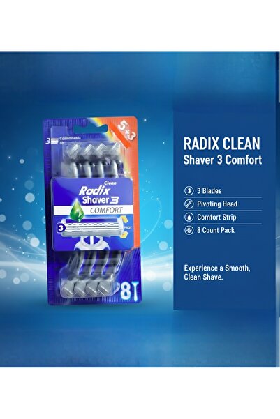 Radix رادكس شفرات حلاقة ٣ شفرات * ٨ حبات